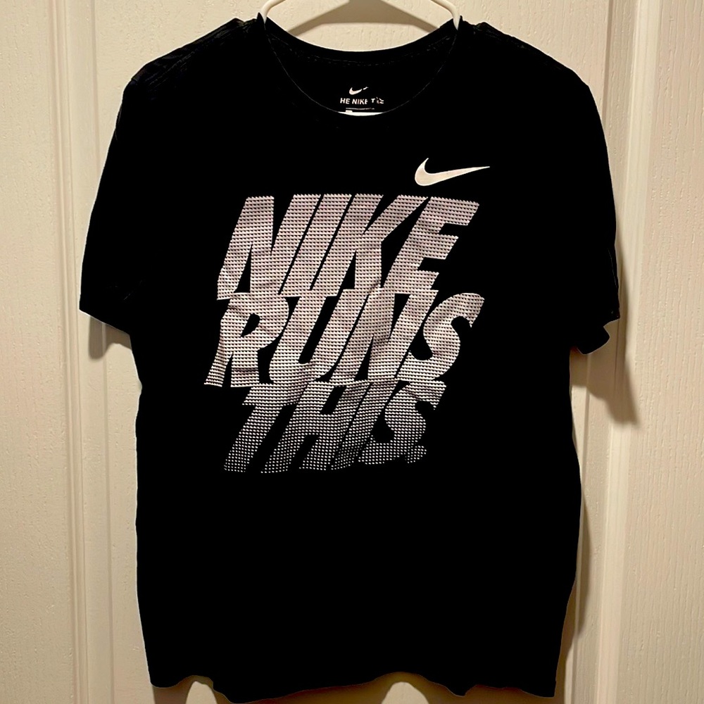 Black Nike shirt. Medium Athletic Cut Size